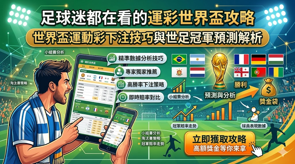 足球迷都在看的運彩世界盃攻略｜世界盃運動彩下注技巧與世足冠軍預測解析
