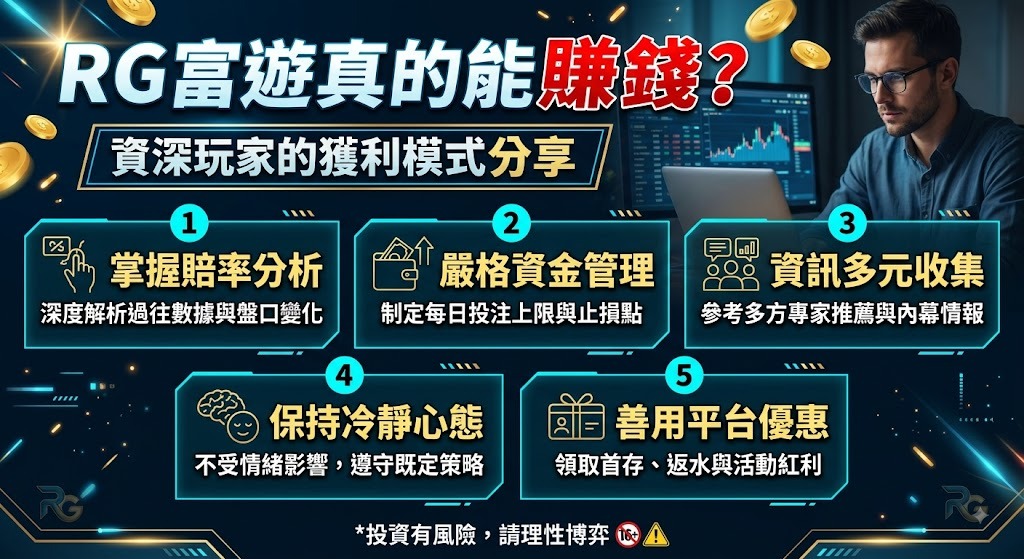 立即解鎖資深玩家的 RG富遊獲利邏輯，掌握真正穩健的贏錢技巧